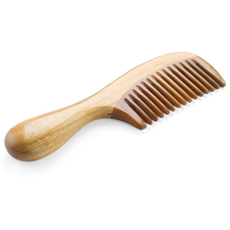 Natural Green Sandalwood Hair Combs